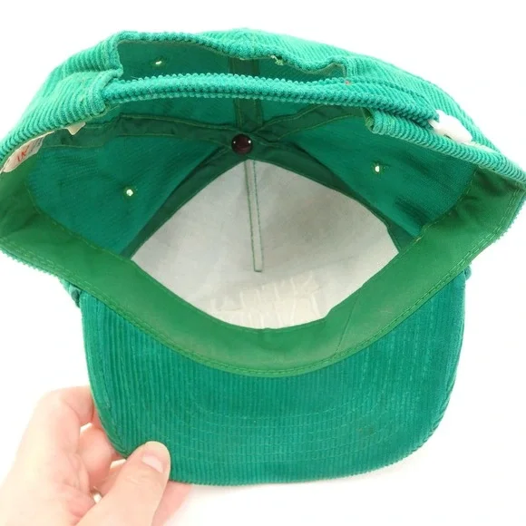 Special Export Young-An‎ Hat Cap Strap Back Green Corduroy Otto Rope Vintage - Picture 12 of 13